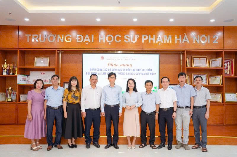 Trường ĐHSP Hà Nội 2 làm việc với Sở GD&ĐT tỉnh Lai Châu về công tác tuyển dụng và phối hợp đào tạo