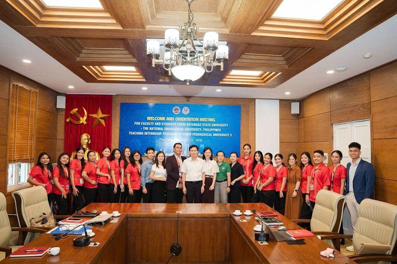 Đoàn sinh viên Đại học Bang Batangas (Philippines) thực tập sư phạm đợt 1 tại Trường ĐHSP Hà Nội 2